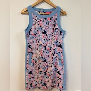Lilly Pulitzer Pink and Blue Halter Sheath Dress size 6